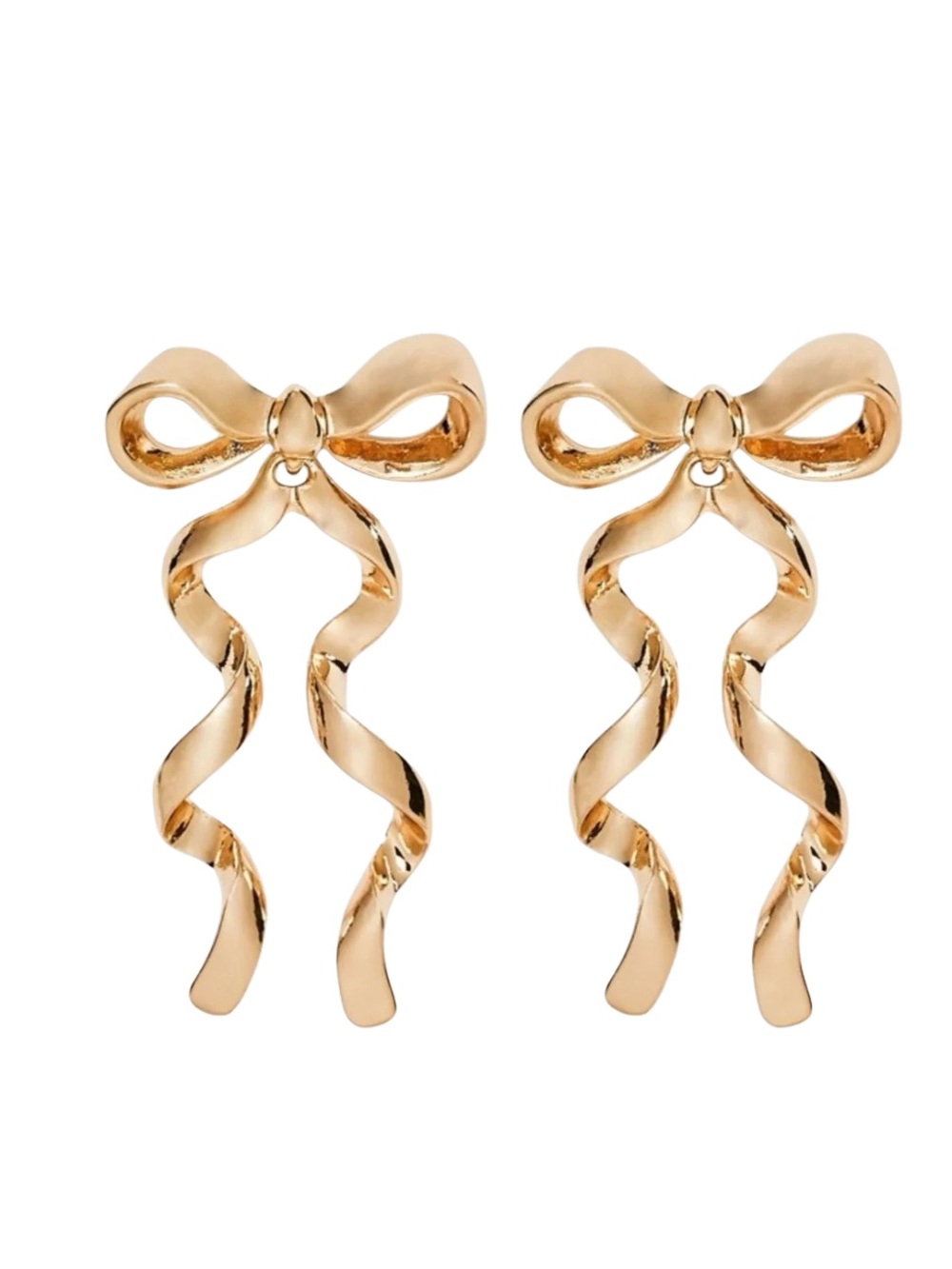 NWT Gold Bow Earrings Statement Sugarfix by BaubleBar